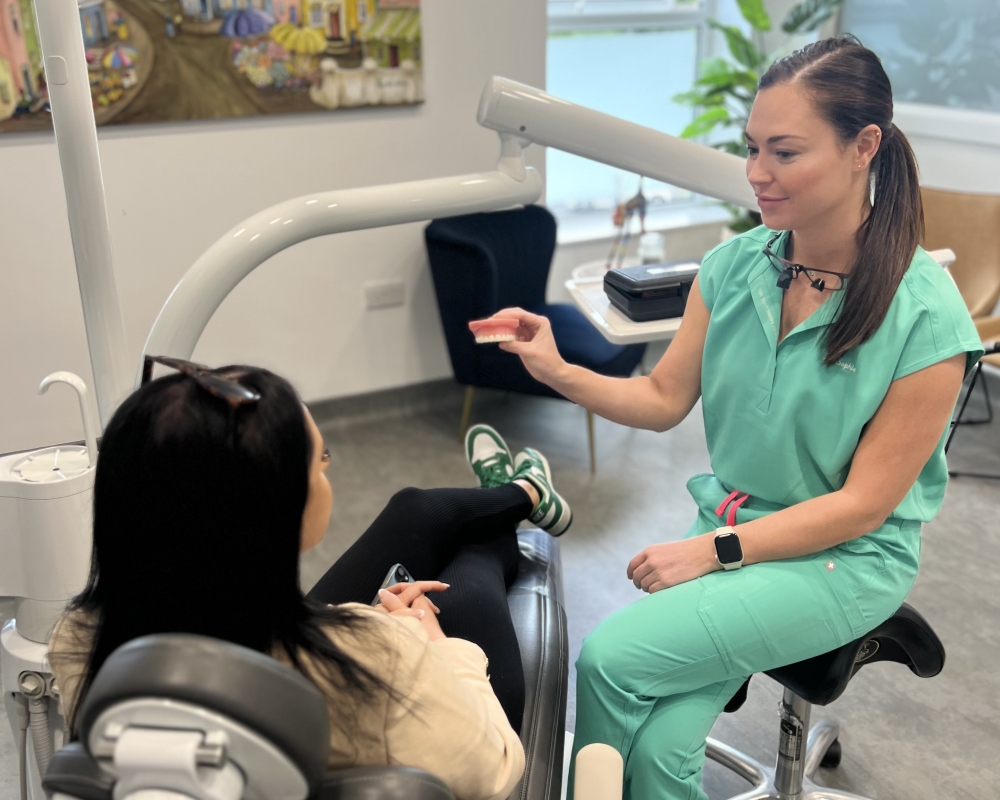 Patient getting dental treatment